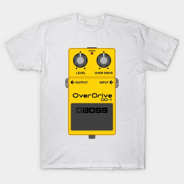 Boss OD-1 OverDrive Guitar Effect Pedal T-Shirt by conform